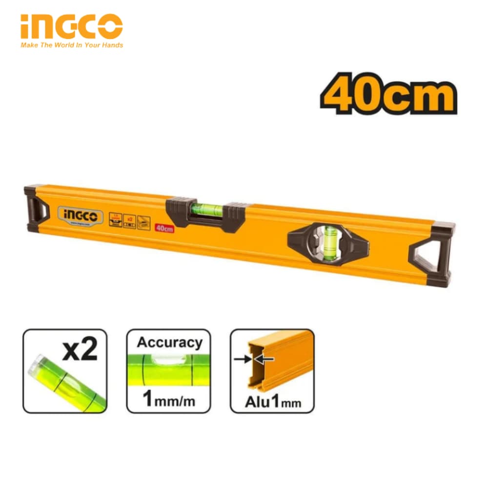 NIVEAU ALUMINIUM 40 CM SS  INGCO HSL58040