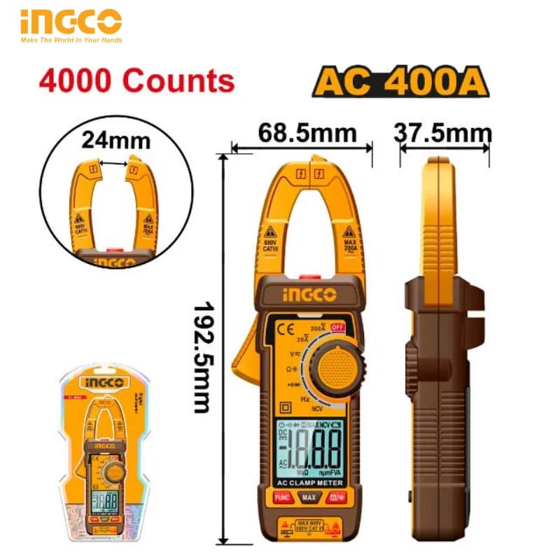 Digital AC clamp meter INGCO 