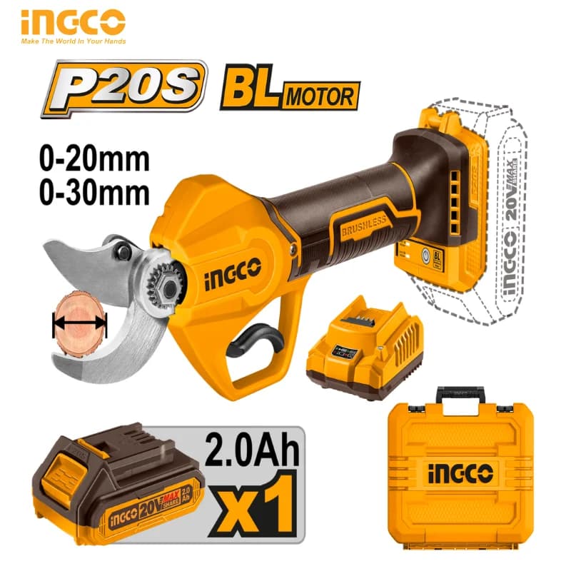 CISEAU ELECTRIQUE INGCO 20V AVEC BATTERIE 