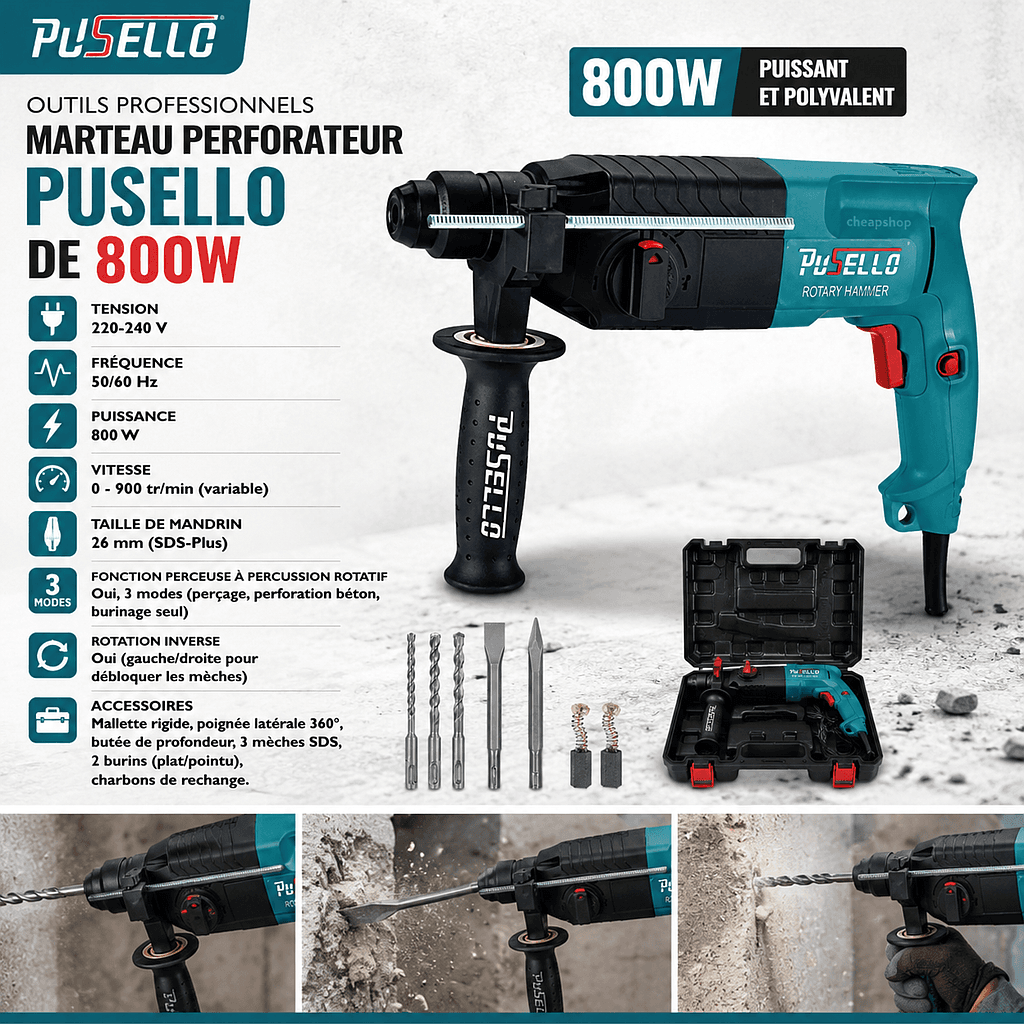 MARTEAU PUSELLO 800W