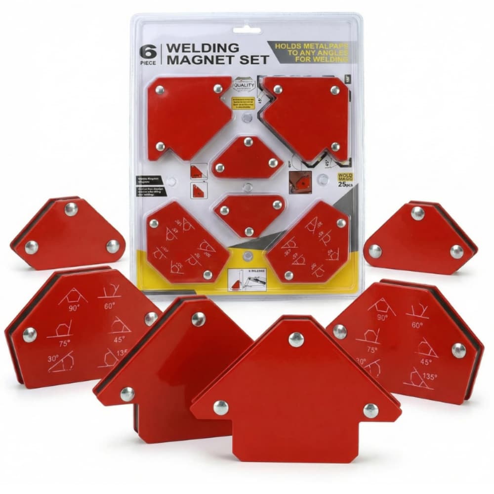 PACK ÉQUERRES MAGNÉTIQUES MULTI-ANGLES 6 PIÈCES 1MMT8-4