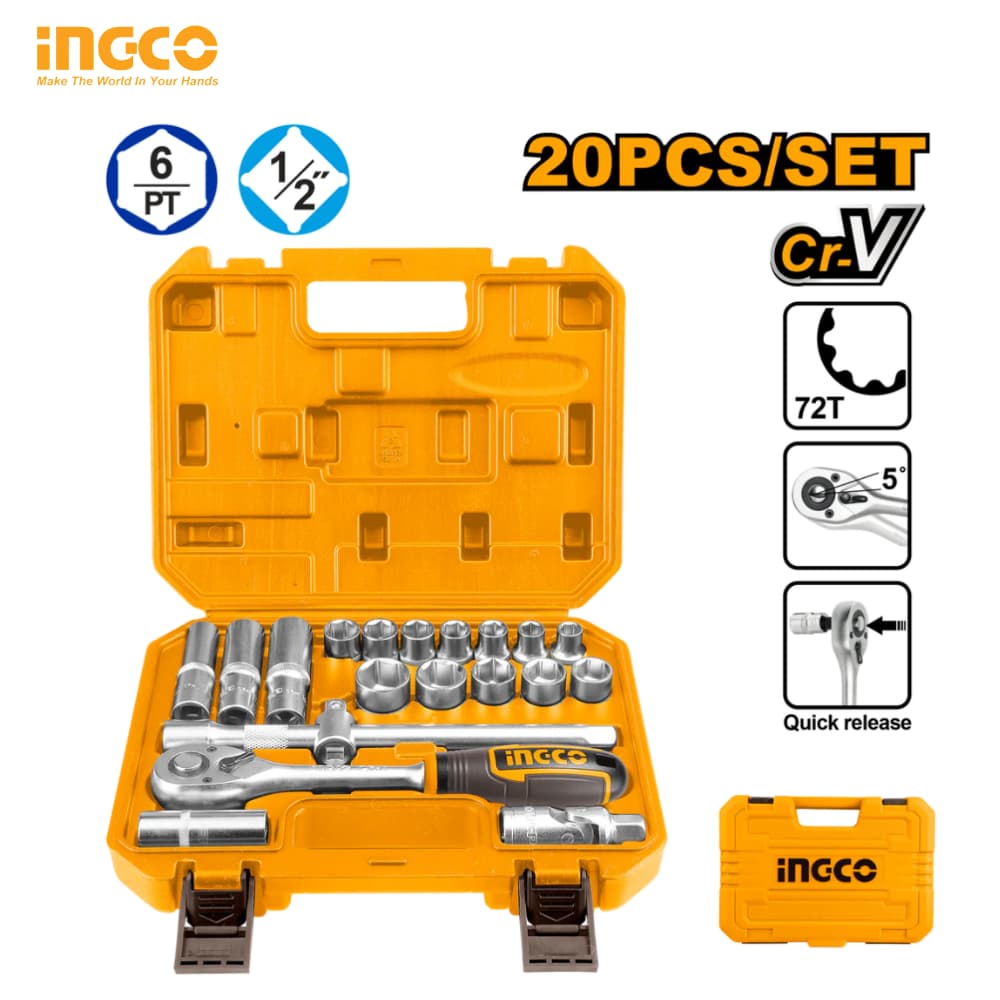 JEU DE DOUILLES 20PCS INGCO 