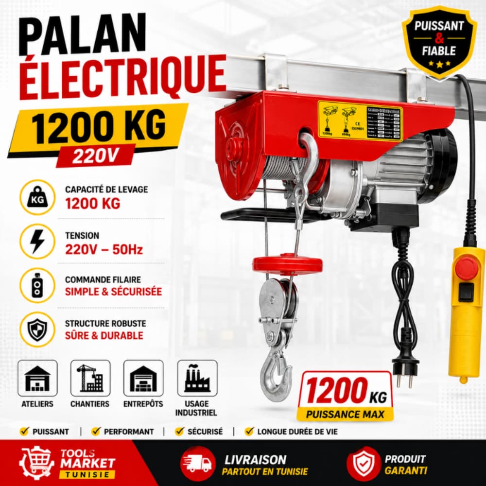 PALAN ÉLECTRIQUE 1200KG 1MMT20-2