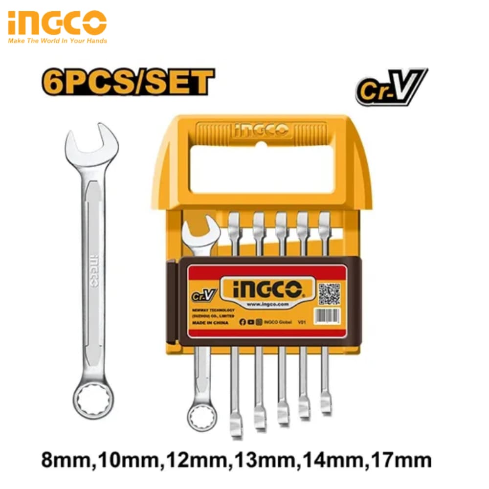 SET DE 6 CLÉS MIXTES À CLIQUET INGCO HKSPA1066