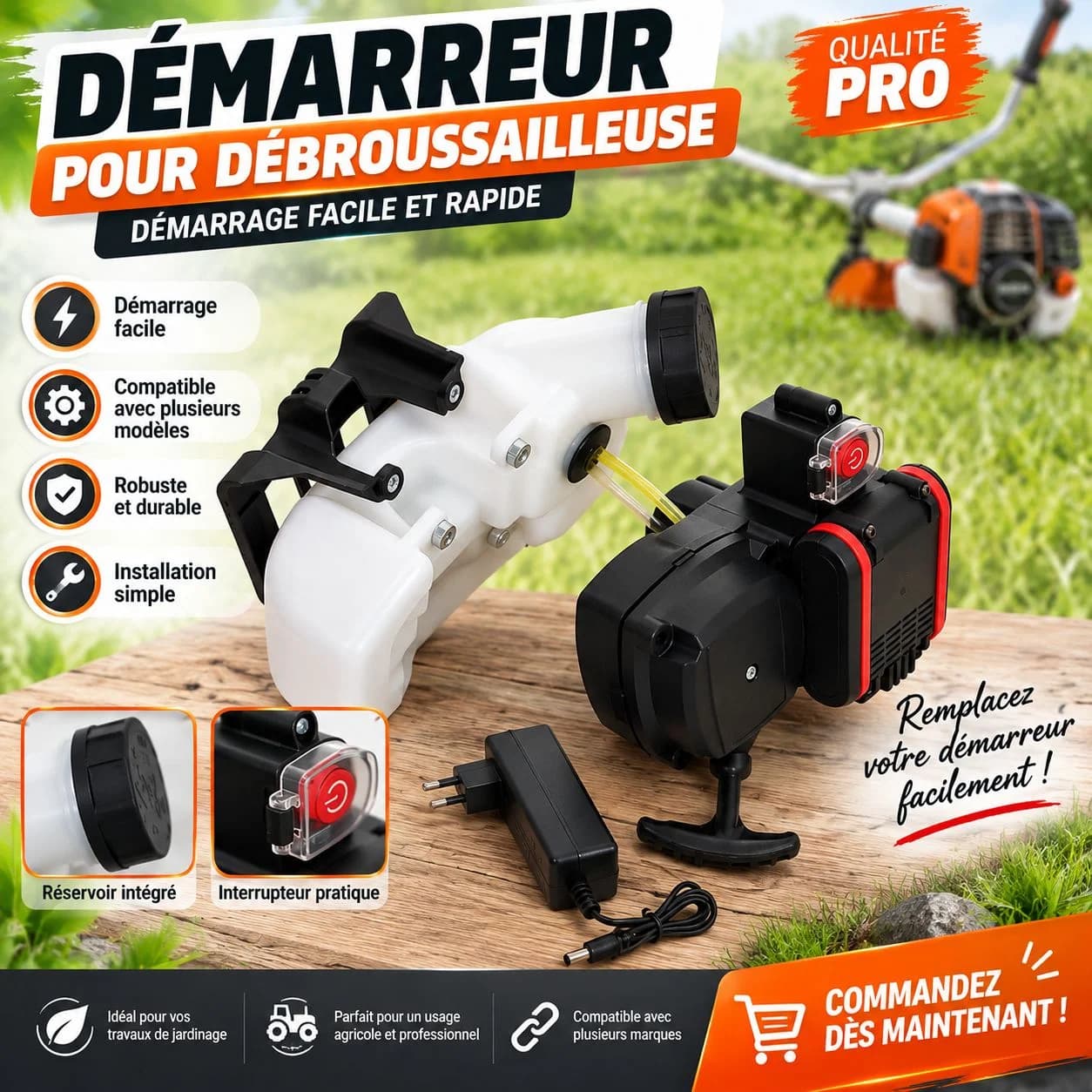 DÉMARREUR POUR DÉBROUSSAILLEUSE 1MMT10-3