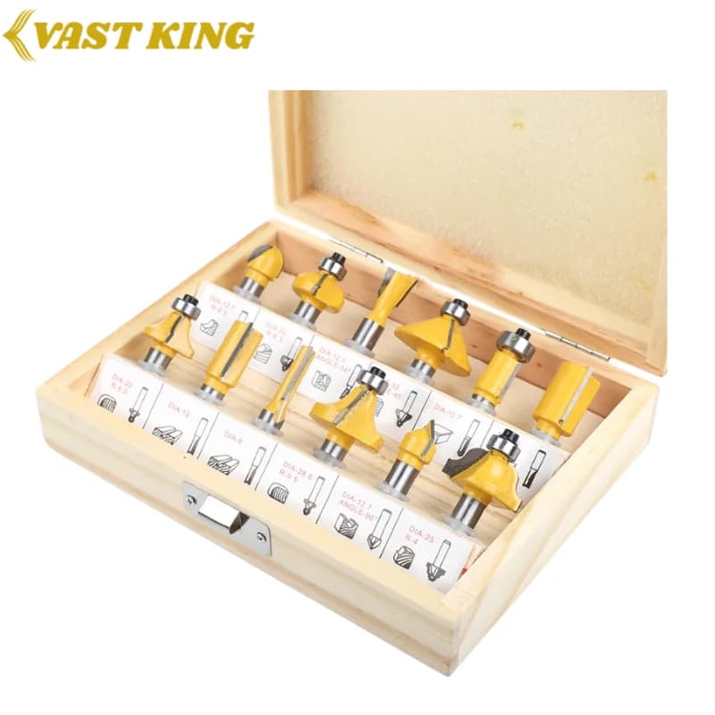 COFFRET DE MÈCHES DE TOUPIE DE TOUPIE POUR DÉFONCEUSE VAST KING 8MM MMT11-16