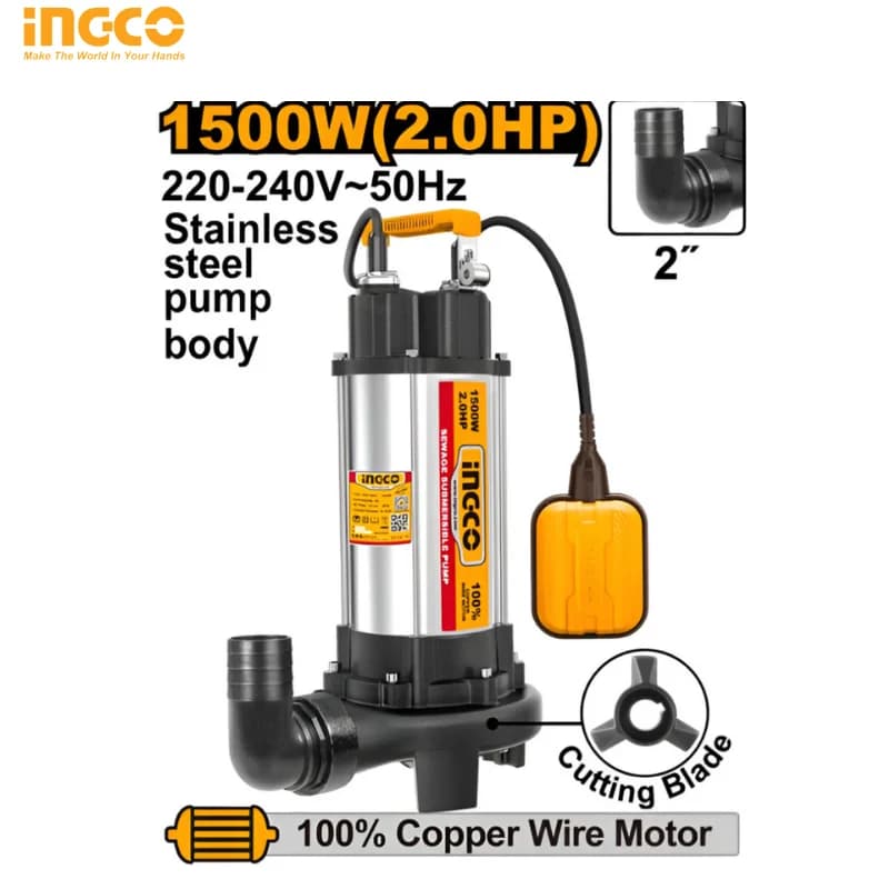 POMPE A VIDE CAVE INGCO 2HP INOX SPDB150068