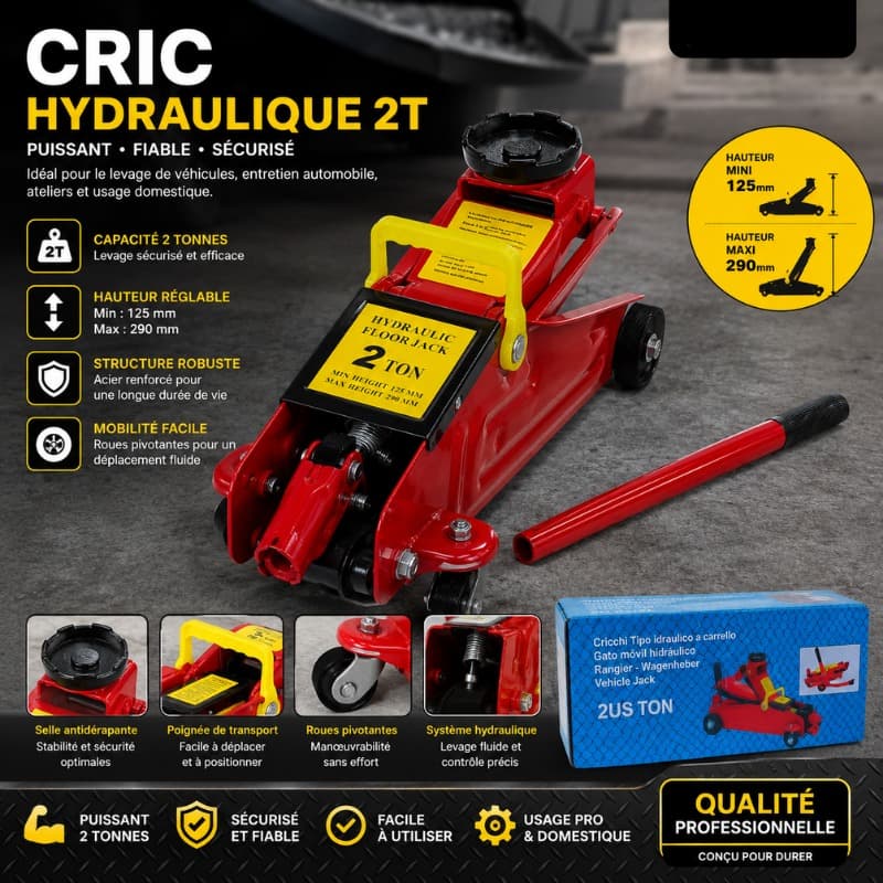 CRIC HYDRAULIQUE 2 TONNES
