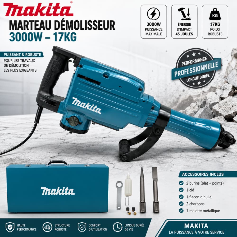 MARTEAU 3000W 17KG MAKITA 1MMT1-5