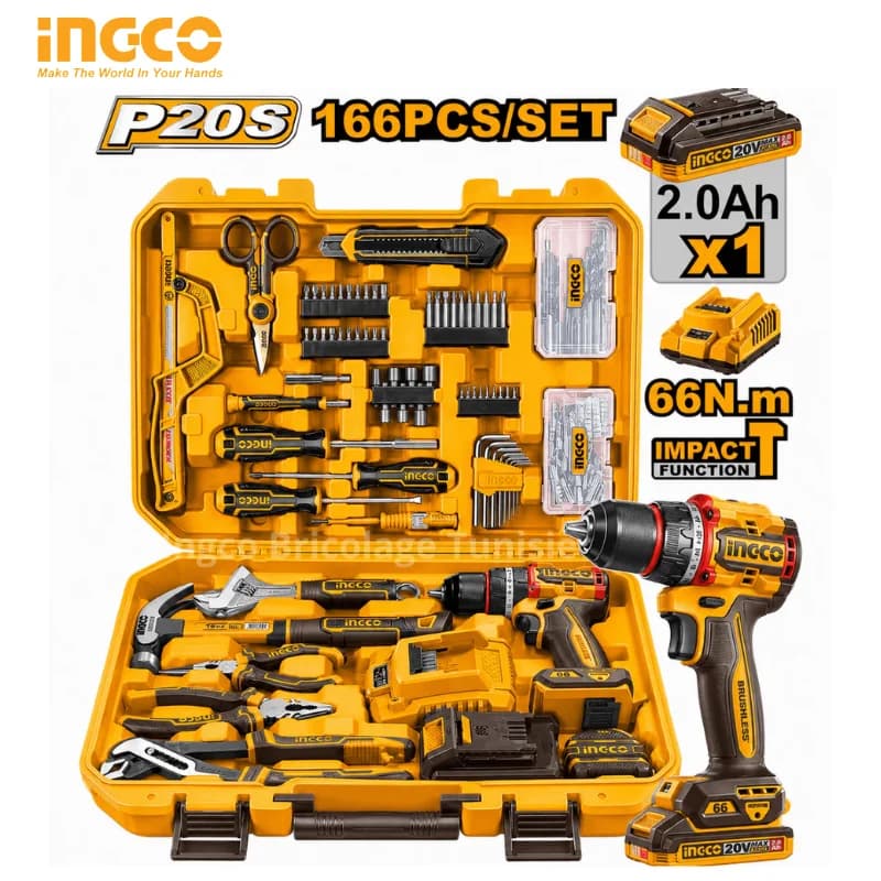 Coffret d'outils de 166 pièces HKTHP41662