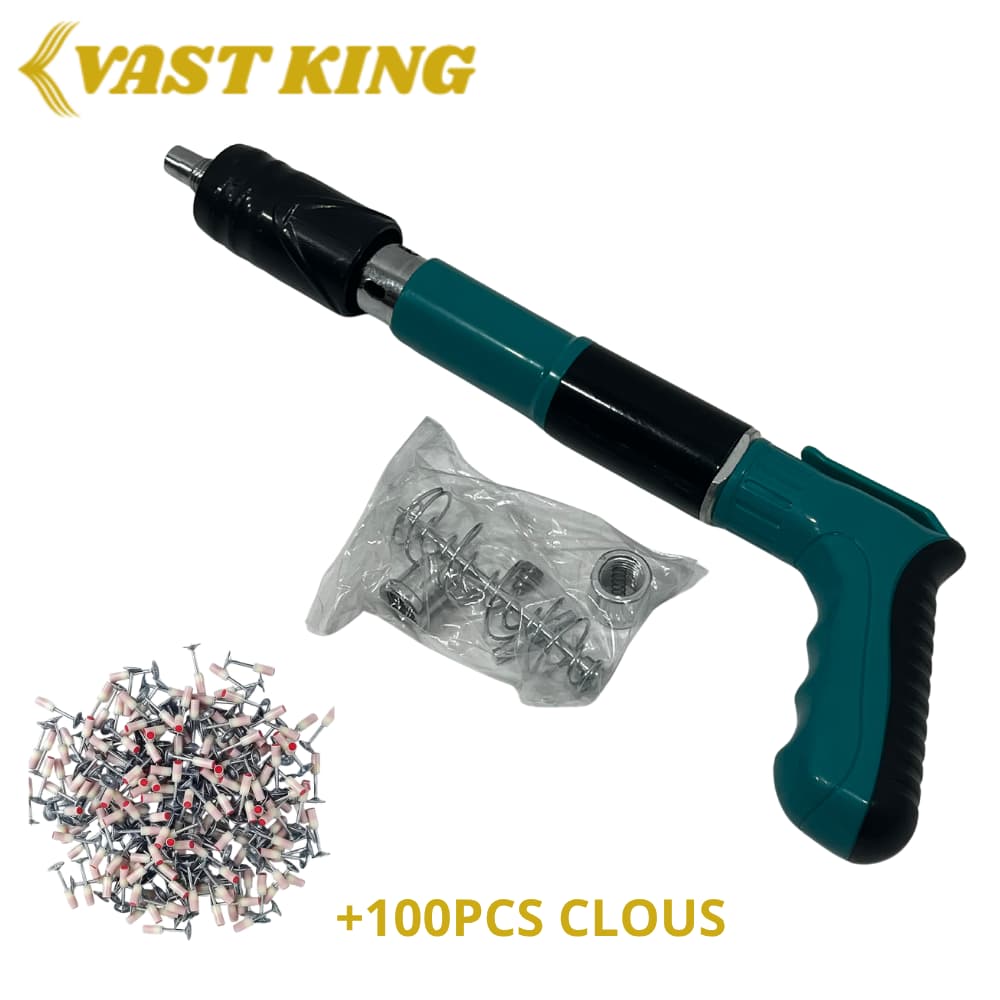 KIT DE PISTOLET A CLOUS EN BETON SANS COFFRET 100PCS CLOU GRATUITE