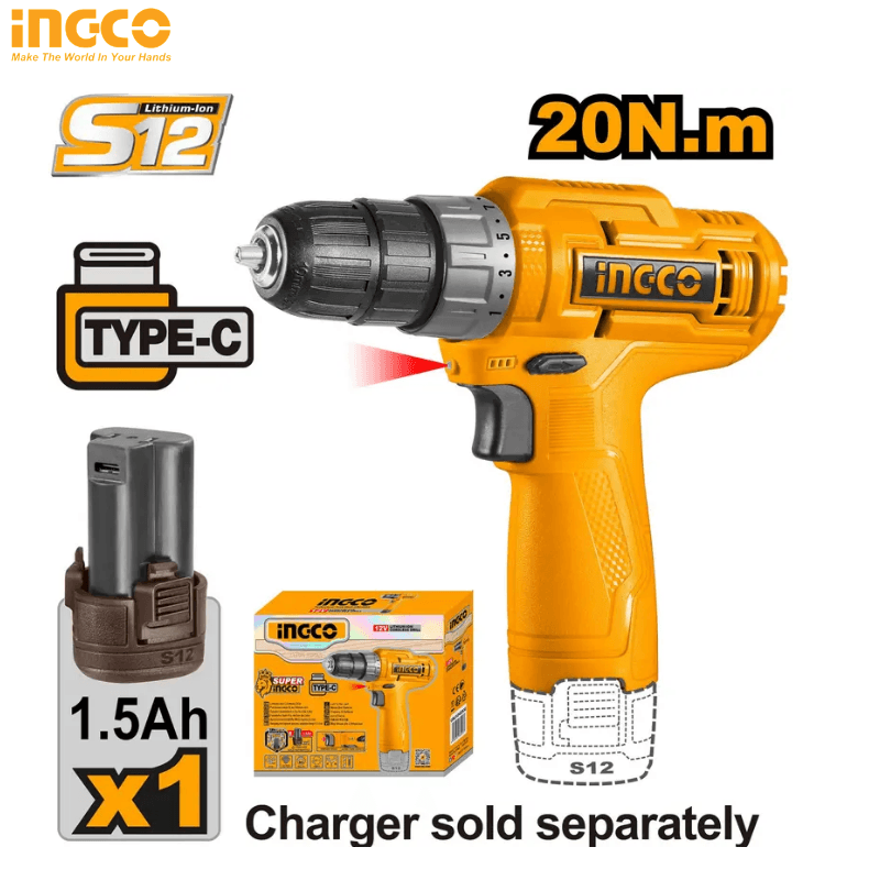 VISSEUSE INGCO 12V 1-BATTERIE STILO