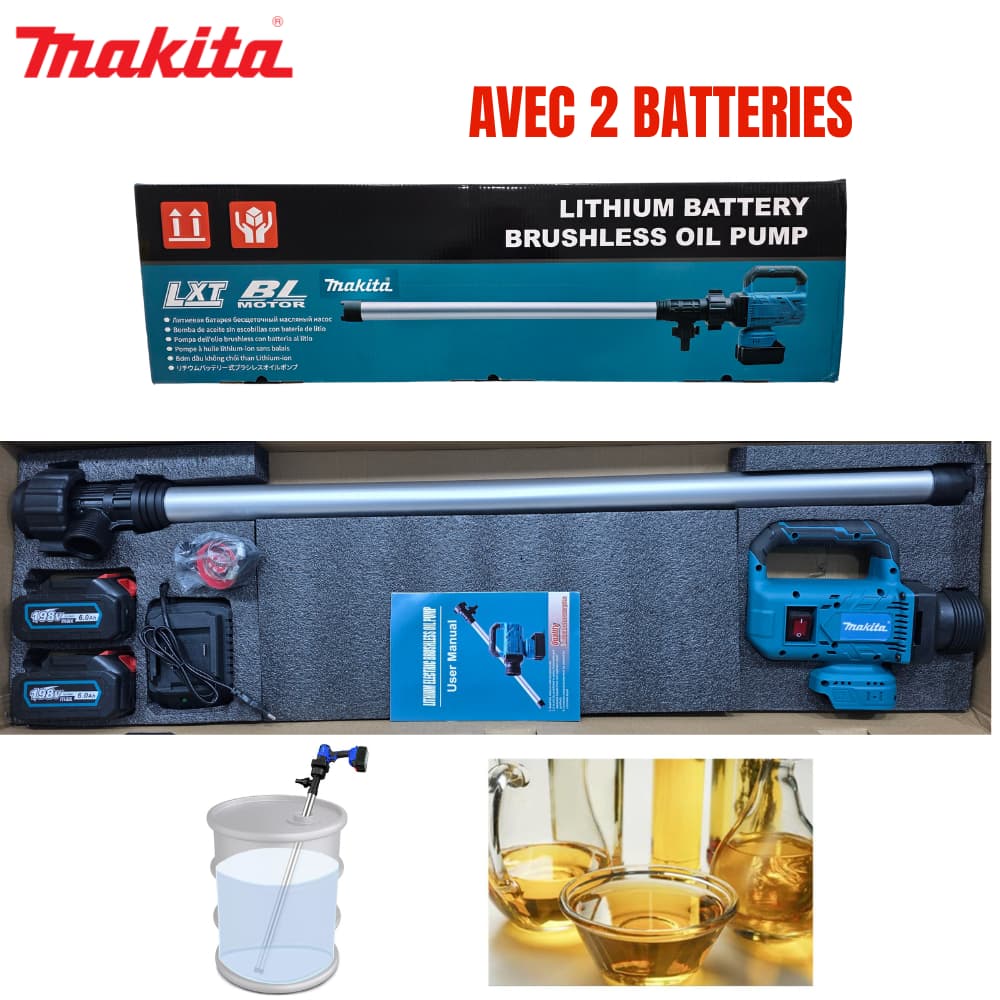 POMPE À HUILE ÉLECTRIQUE MAKITA AVEC 2 BATTERIES SH31-9