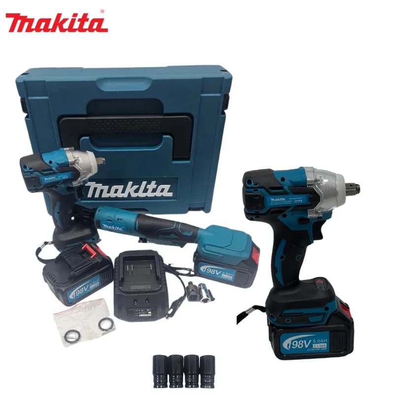 PACK 2 CLE A CHOC MAKITA 300N.M AVEC 2 BATTERIES 198V MMT11-12